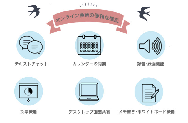 オンライン会議の便利な機能